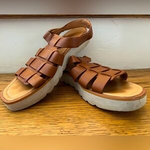 Madewell Fisherman Flatform Sandal / 9 MEDIUM / ENGLISH SADDLE